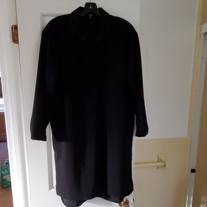 Madewell shirt dress, black, large